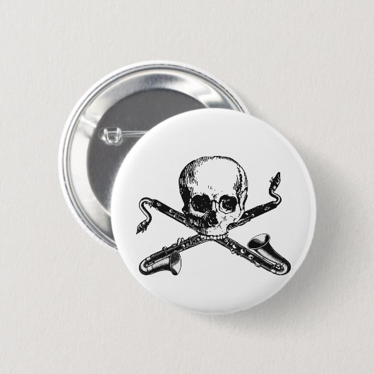Bassklarinette-Pirat Button (Vorne & Hinten)