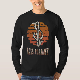 Bassklarinette Vintage Retro Klassik Sonnenunterga T-Shirt