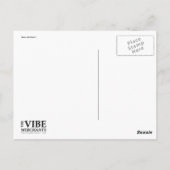 Bassklebeherz (schwarz) postkarte (Rückseite)