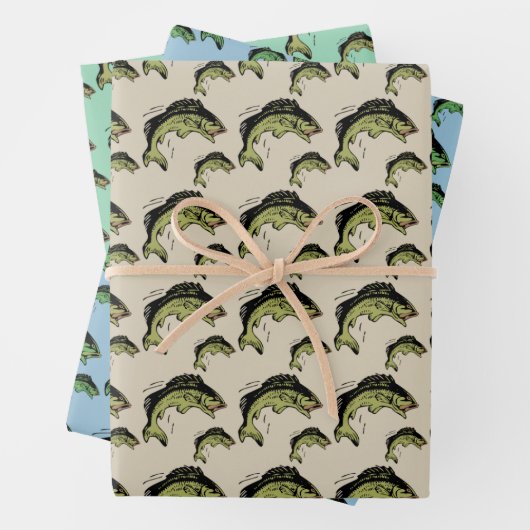 Bassmuster-Bundle Geschenkpapier Set (Beispiel)