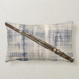 Bassoon auf verblaßtem Denim-Blick Lendenkissen