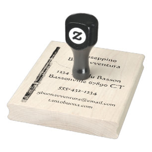 Bassoon-Bild mit persönlicher Information Gummistempel