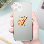 Bassoon Cat Illustration Aufkleber (Telefon)