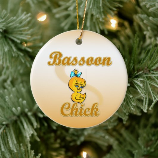 Bassoon Chick Keramik Ornament (Baum)