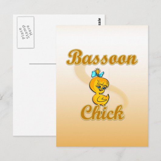 Bassoon Chick Postkarte (Vorne/Hinten)