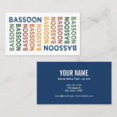 Bassoon Colorful Visitenkarte (Vorne/Hinten)