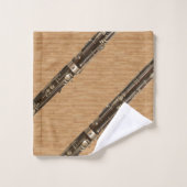 Bassoon-Ensemble auf hölzernem Korn-Blick Badhandtuch Set (Waschlappen)