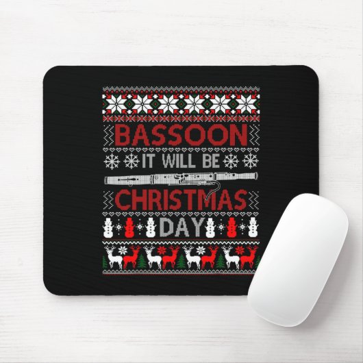 Bassoon Es wird Weihnachtsgeschenk Uganda Weihnach Mousepad (Mit Mouse)