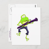 Bassoon Frog Postkarte (Vorne/Hinten)