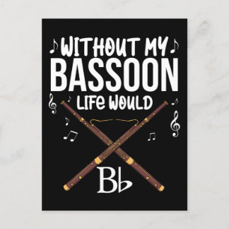 Bassoon Gift Men Band Player Jazz Music Bassoonist Postkarte
