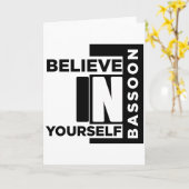 BASSOON GLAUBT AN IHRE SELBST MUSIK DESIGNS KARTE (Gelbe Blume)