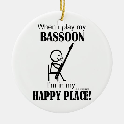 Bassoon Happy Place Keramik Ornament (Vorne)
