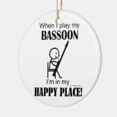 Bassoon Happy Place Keramik Ornament (Links)