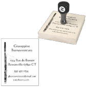 Bassoon Image mit persönlichen Informationen Gummistempel (Stempel)