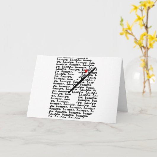 Bassoon Letter B Karte (Gelbe Blume)