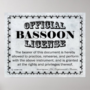 Bassoon-Lizenz Poster