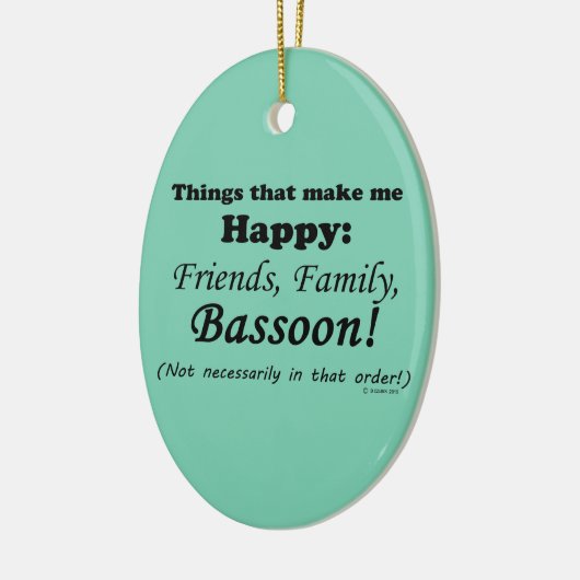 Bassoon macht mich glücklich keramik ornament (Links)