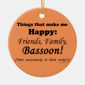 Bassoon macht mich glücklich keramikornament (Vorne)