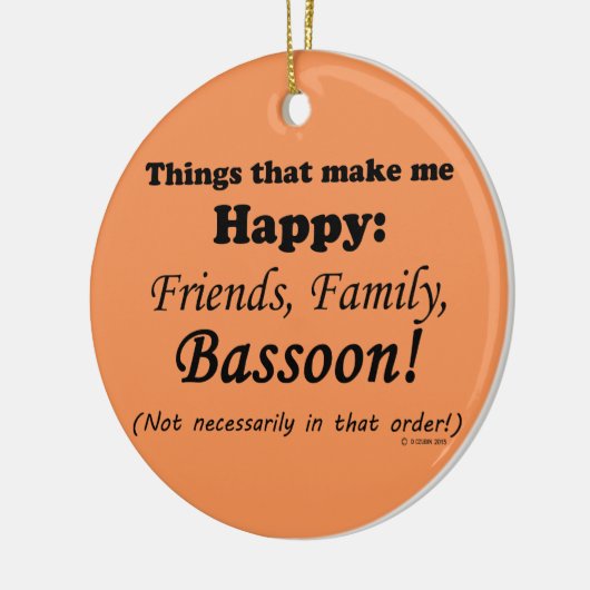 Bassoon macht mich glücklich keramikornament (Links)