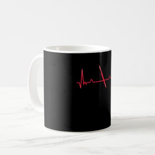 Bassoon Music Heartbeat Funny Xmas Geschenk Kaffeetasse (Vorderseite Links)
