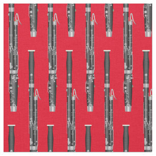 Bassoon Music Musician Saal Dekoration Rot Stoff