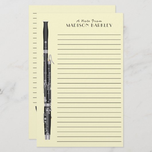 Bassoon Music Teacher Briefpapier (Vorne/Hinten)