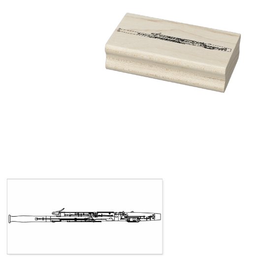 Bassoon Musician Music Teacher Woodwind Gummistempel (Stempel)