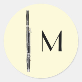 Bassoon Musician Music Teacher Woodwind Runder Aufkleber