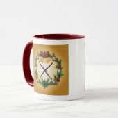 Bassoon-Musik-WeihnachtsKranz-Geschenk Tasse (Vorderseite Links)
