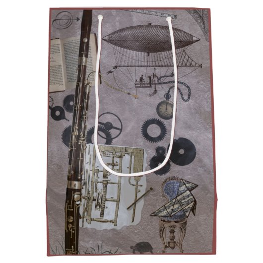 Bassoon oder neuerer Steampunk Karneval Mittlere Geschenktüte (Rückseite)