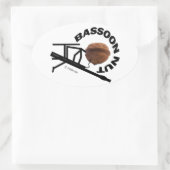 Bassoon Ovaler Aufkleber (Tasche)