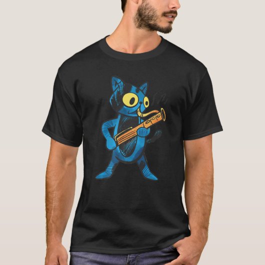 Bassoon player cat windwood musicians T-Shirt (Vorderseite)