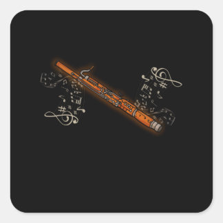 Bassoon Player Gift Music Big Band Jazz Music Quadratischer Aufkleber