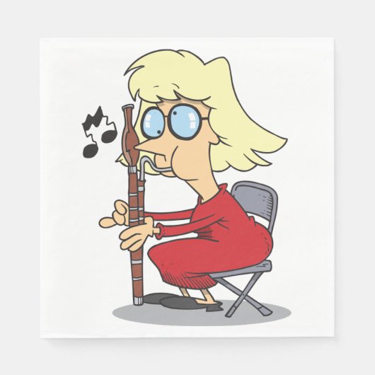 Bassoon Player Paper Napkins Serviette (Vorderseite)