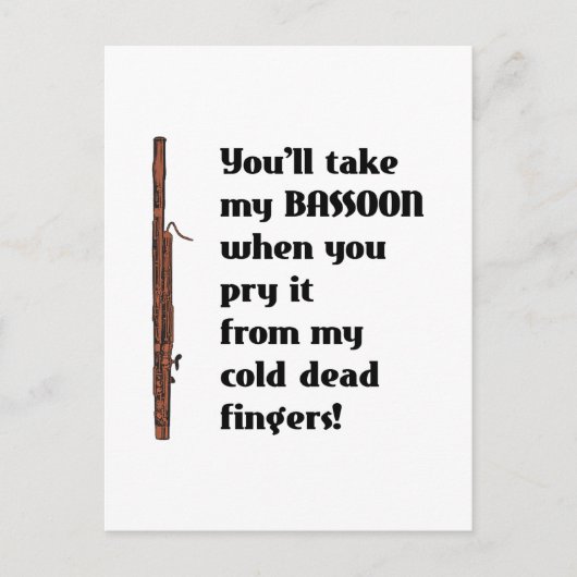 Bassoon Postkarte (Vorderseite)