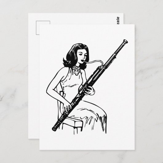 Bassoon Postkarte (Vorne/Hinten)