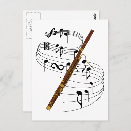 Bassoon Postkarte (Vorne/Hinten)