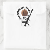 Bassoon Runder Aufkleber (Tasche)