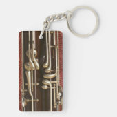 Bassoon-Schlüssel auf dunkelrotem Schlüsselanhänger (Rückseite)