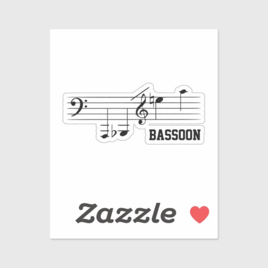 Bassoon Spielbereich Aufkleber (Blatt)