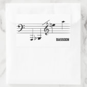 Bassoon Spielbereich Rechteckiger Aufkleber (Tasche)