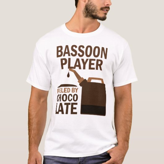 Bassoon-Spieler-(lustige) Schokolade T-Shirt (Vorderseite)