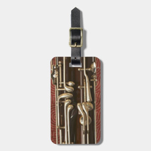 Bassoon Tasten auf dunkelrot, benutzerdefinierbar Gepäckanhänger