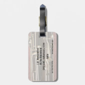 Bassoon Tasten auf dunkelrot, benutzerdefinierbar Gepäckanhänger (Rückseite vertikal)