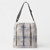 Bassoon-Trio auf blauem Weiß verblaßte Denim-Blick Tragetaschen Mit Langen Trägern (Rückseite)