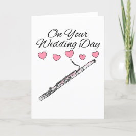 Bassoon Wedding Card Bassoonist Woodwind Musiker Dankeskarte