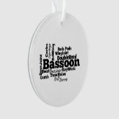 Bassoon Word Cloud Ornament (Vorderseite)