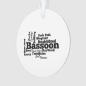 Bassoon Word Cloud Ornament (Vorderseite)