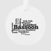 Bassoon Word Cloud Ornament (Vorderseite)