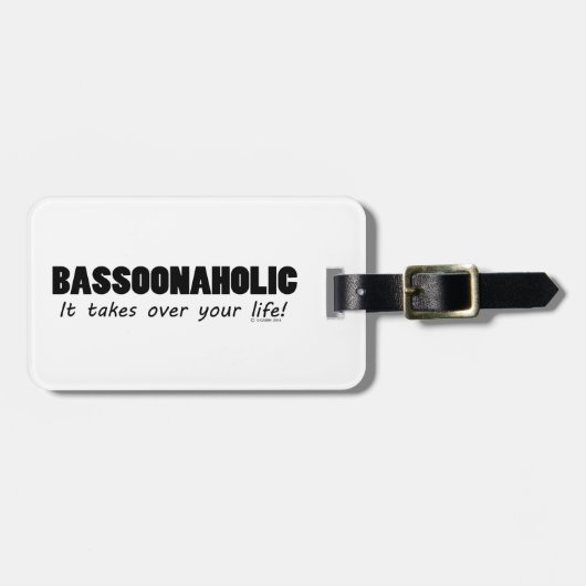 Bassoonaholisches Leben Gepäckanhänger (Vorderseite horizontal)
